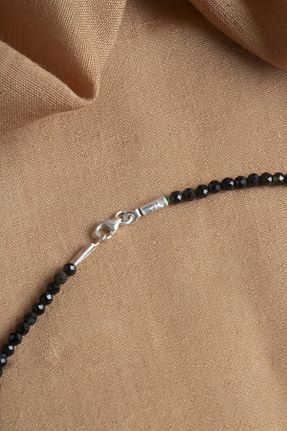 گردنبند جواهر مشکی زنانه سنگ طبیعی OSMANLI DEĞERLİ TAŞ - کد 937282391