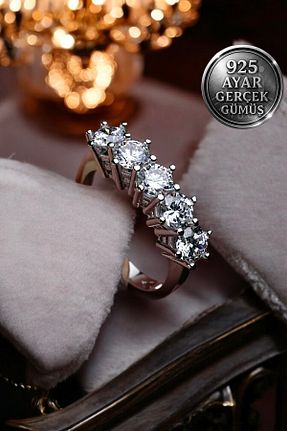 انگشتر نقره طوسی زنانه زیرکن Mimodish - کد 934304334