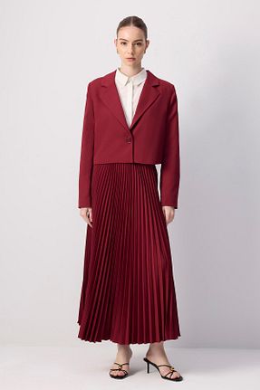 ست بالاتنه و پائین تنه حجاب زرشکی زنانه نیمه فیت Touche Prive - کد 934383950