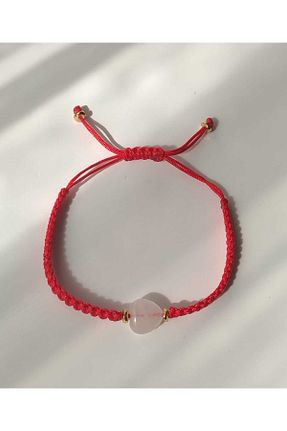 دستبند جواهر زرشکی زنانه سنگ Sevdey Stone - کد 934369153