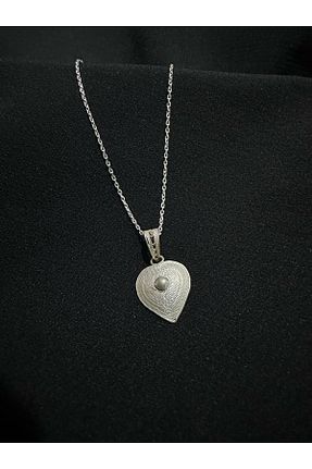 گردنبند نقره سفید زنانه 925 عیار bigakan - کد 934394124