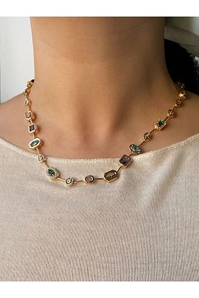 گردنبند استیل ( فولاد ) بژ زنانه استیل (فولاد) Glowelier - کد 929592941
