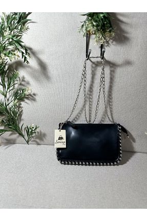 کیف دوشی مشکی زنانه چرم مصنوعی SİNİSA BAG - کد 929691837