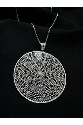 گردنبند نقره سفید زنانه 925 عیار bigakan - کد 934394138