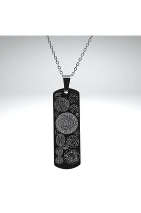 گردنبند استیل ( فولاد ) مشکی زنانه استیل ضد زنگ YEMEN ZIRHI - کد 868096918