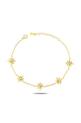 دستبند نقره زرد زنانه 925 عیار Akar Jewellery - کد 900379637