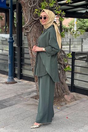 ست بالاتنه و پائین تنه حجاب سبز زنانه Relaxed Ceremony - کد 934404845