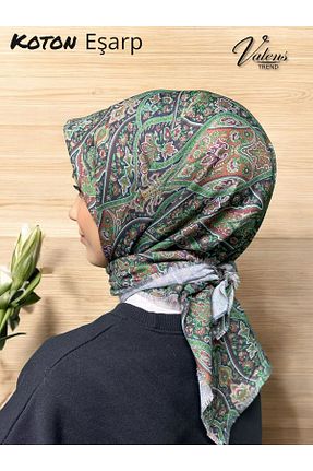 روسری سبز پنبه ای ValensTREND - کد 934403203