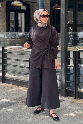 ست بالاتنه و پائین تنه حجاب مشکی زنانه رگولار Cloche - کد 934404851