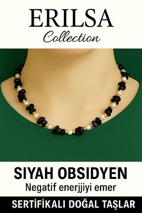 گردنبند جواهر رنگی زنانه سنگ Erilsa - کد 934416896