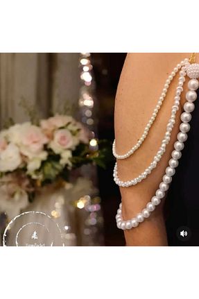 گردنبند مروارید سفید مروارید فرهنگی Bloomflorart - کد 934416949