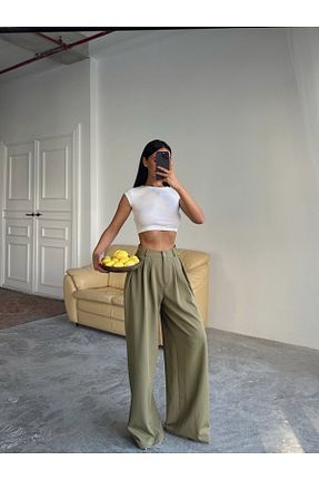 شلوار خاکی زنانه پنبه ای mydukkan.co - کد 934419870
