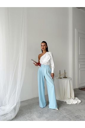 شلوار آبی زنانه پنبه ای mydukkan.co - کد 934419855