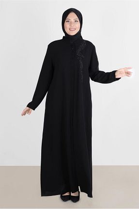 مانتو بلند حجاب مشکی زنانه Alvina - کد 805631351