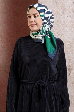 روسری سرمه ای پلی استر Alvina - کد 858069817