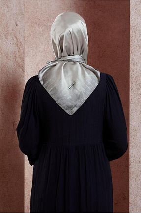 روسری طوسی ساتن Alvina - کد 846355652