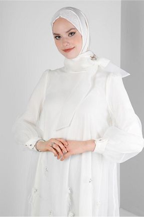 تونیک حجاب نباتی زنانه پلی استر Alvina - کد 802124452