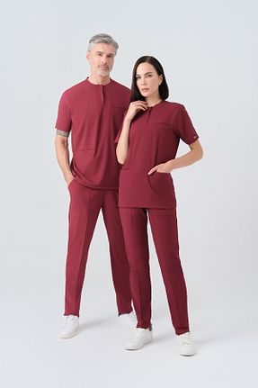 لباس کار زرشکی ÇİZGİ MEDİKAL - کد 933212540