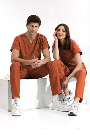 لباس کار نارنجی ÇİZGİ MEDİKAL - کد 741452388