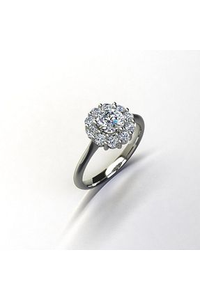 انگشتر نقره سفید زنانه زیرکن Vision Pırlanta - کد 851494523