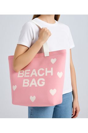 کیف ساحلی صورتی زنانه پارچه ای Sebir Moda - کد 923883898
