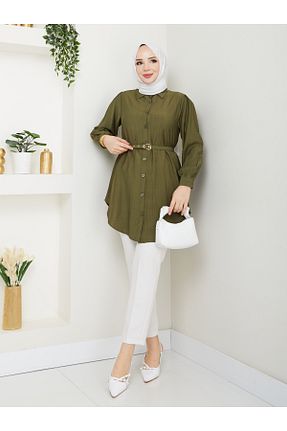 تونیک حجاب سبز زنانه پنبه پلی استر modapark.ist - کد 935512885