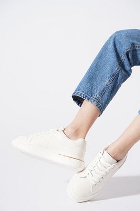 کفش اسنیکر سفید زنانه بند دار Moda Pie - کد 934483774