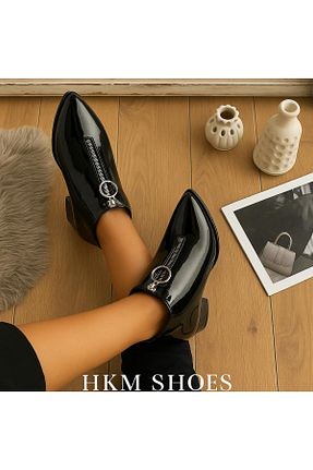 بوت / نیم بوت مشکی زنانه چرم مصنوعی HKM shoes - کد 339876574