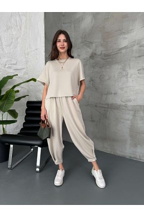 ست بالاتنه و پائین تنه طوسی زنانه بافتنی Elif Özbey Butik - کد 934485586