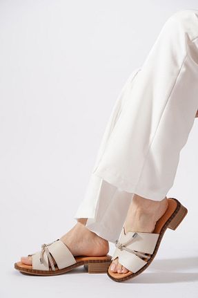 دمپائی خانگی بژ زنانه پاشنه تخت Moda Pie - کد 934483387