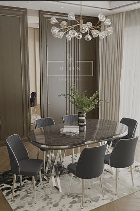 ست میز آشپزخانه طوسی MDF DEREN HOME - کد 842535623