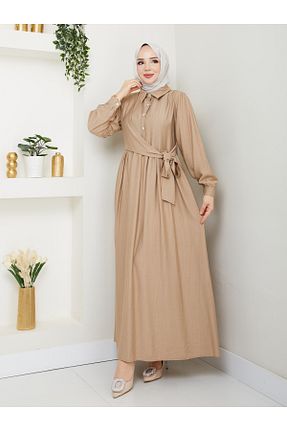 لباس حجاب بژ زنانه A-line modapark.ist - کد 934477232