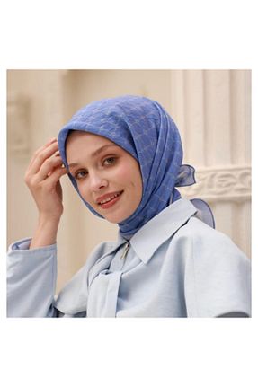 روسری آبی پلی استر SİLKHOMEE - کد 934481936