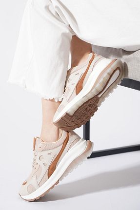 کفش اسنیکر بژ زنانه بند دار Moda Pie - کد 934484075
