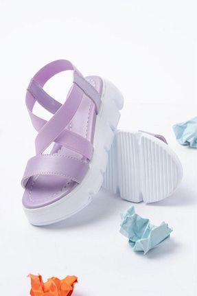 صندل بنفش بچه گانه پاشنه ضخیم Grafen Kids - کد 841932974