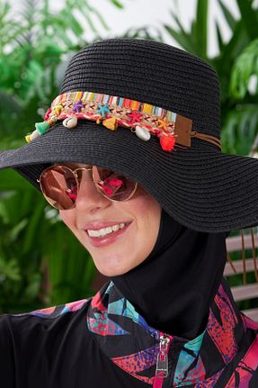 کلاه رنگی زنانه حصیر ladrans - کد 934490474