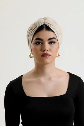 کلاه شنای حجاب بژ زنانه ladrans - کد 849148298