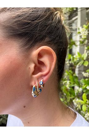 گوشواره استیل (فولاد) طلائی زنانه استیل (فولاد) MODA - کد 925727940
