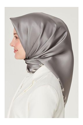 روسری قهوه ای کرپ ساتن ابریشم Armine - کد 265720140