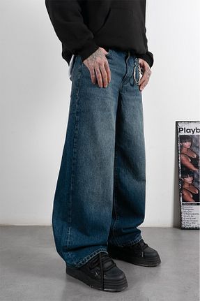 شلوار جین رنگی مردانه پاچه گشاد GRJ denim - کد 891082557