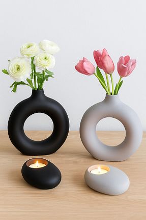 گلدان مشکی Beton Lapida Home Decor - کد 926857582
