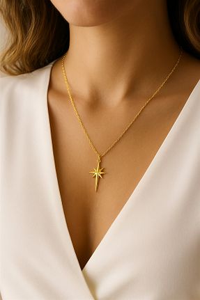 گردنبند استیل ( فولاد ) زرد زنانه استیل (فولاد) glanssieraad - کد 934507123