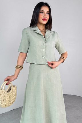 ست بالاتنه و پائین تنه سبز زنانه پنبه ای Cappmoda - کد 934532193