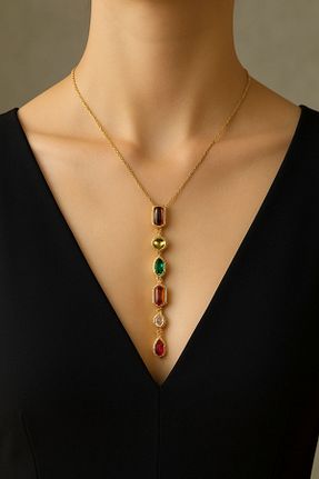 گردنبند استیل ( فولاد ) زرد زنانه استیل ضد زنگ Orvix Accessories - کد 934507042