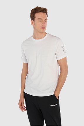 تیشرت سفید مردانه یقه دوچرخه hummel - کد 856913325