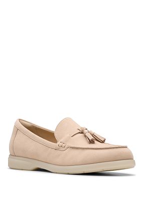 کفش لوفر صورتی زنانه جیر CLARKS - کد 934539107