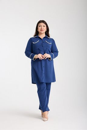ست بالاتنه و پائین تنه سرمه ای زنانه بافتنی Moda Days - کد 934542506