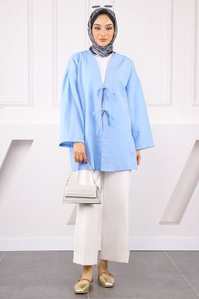کیمونو و کافتان آبی زنانه پنبه ای İmajButik - کد 934578195