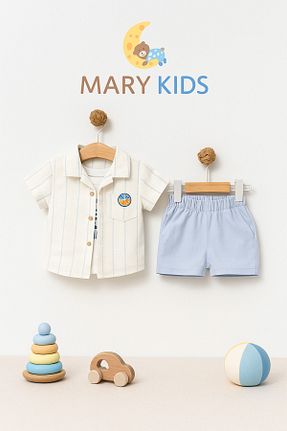 ست نوزادی سفید بچه گانه پنبه ای MARY KİDS - کد 923219666