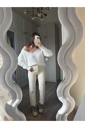 شلوار جین طوسی زنانه پاچه ساده Bade Butik - کد 934598288